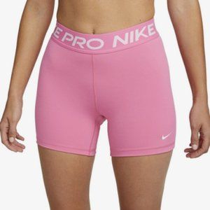 Nike Women's Pro 5'' Training Shorts Pinksicle/White CZ9831-684 Size Medium